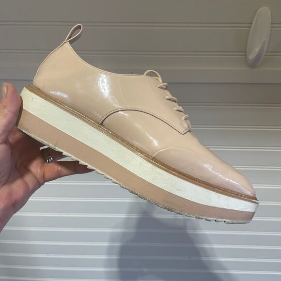 Zara Trafaluc Pale Pink Platform Lace Up Oxfords/Loafers - Picture 7 of 13